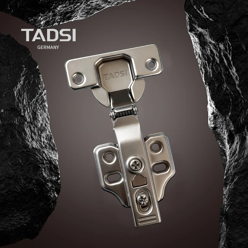 TADSI TR81 3-Stage Force Soft Close Push Rebound Latch Fixed Mount Thin Thick Cabinet Door Damper 2 Pcs Pack