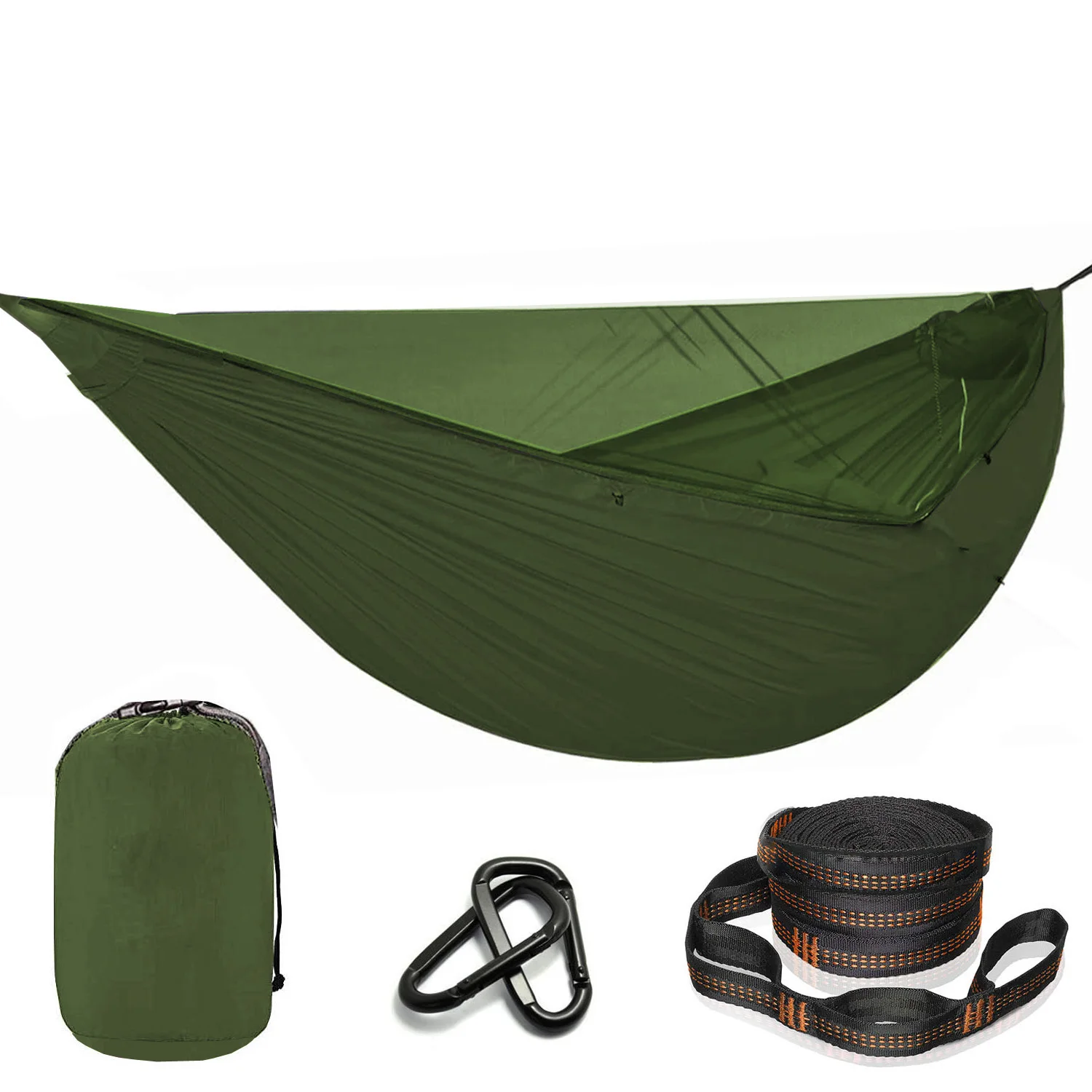 Camping Hammock with mosquito net and Ultralight Portable Hammock with Adjustable Ridgeline for Camping, Hiking, Backpacking