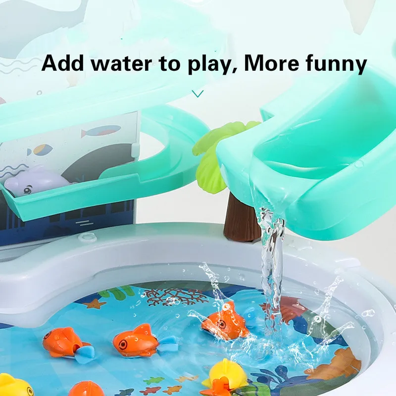 Children's Fishing Toys Music Lighting Maglev Track Fishing Toy Suit Parent-child Interactive Education Study Toys Game Gifts