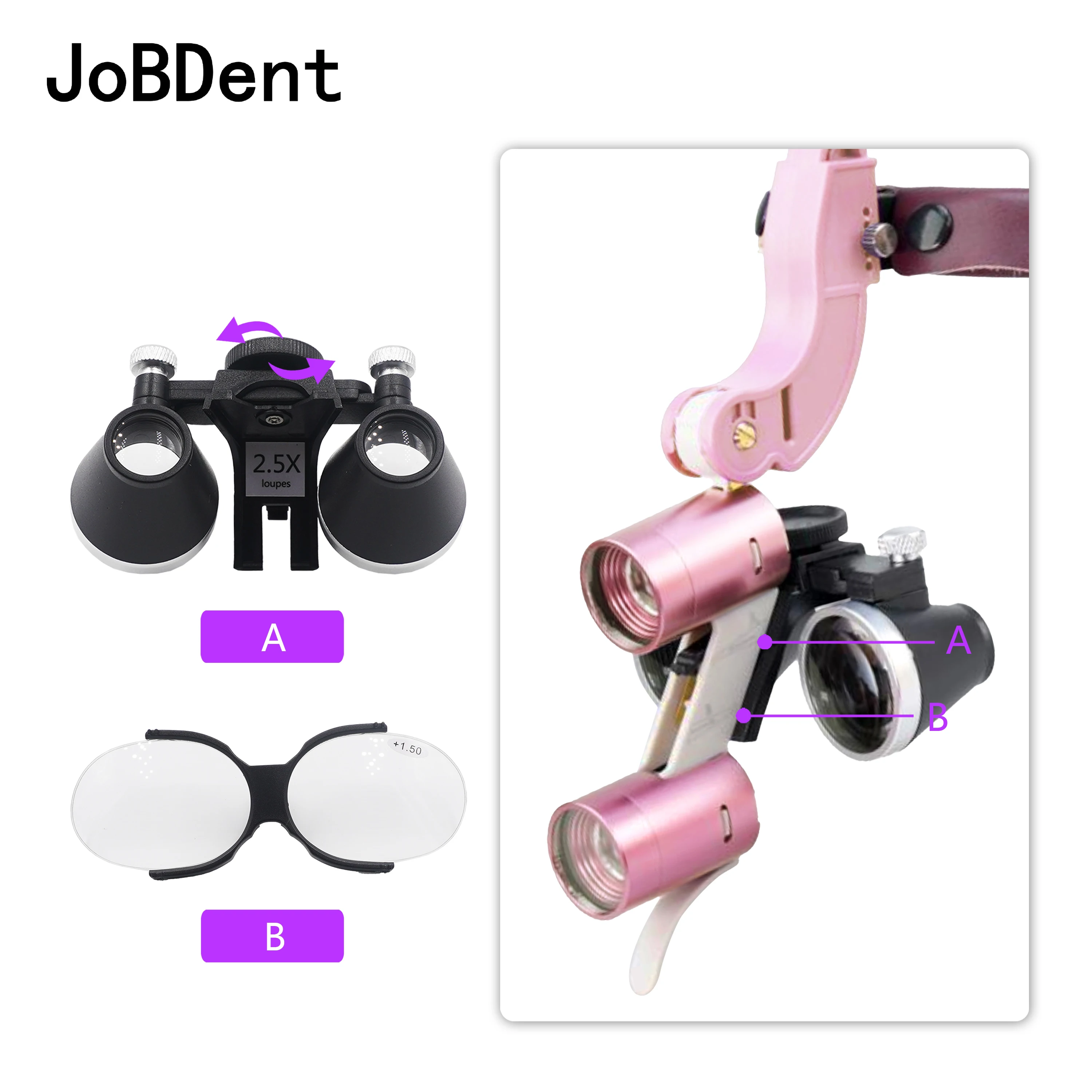 Dental LED Headlight Binocular Loupes Deasin 2.5/3.5X Headband Adjustable 5W Dentist Surgical Headlamp Dentistry Magnifier EU/US