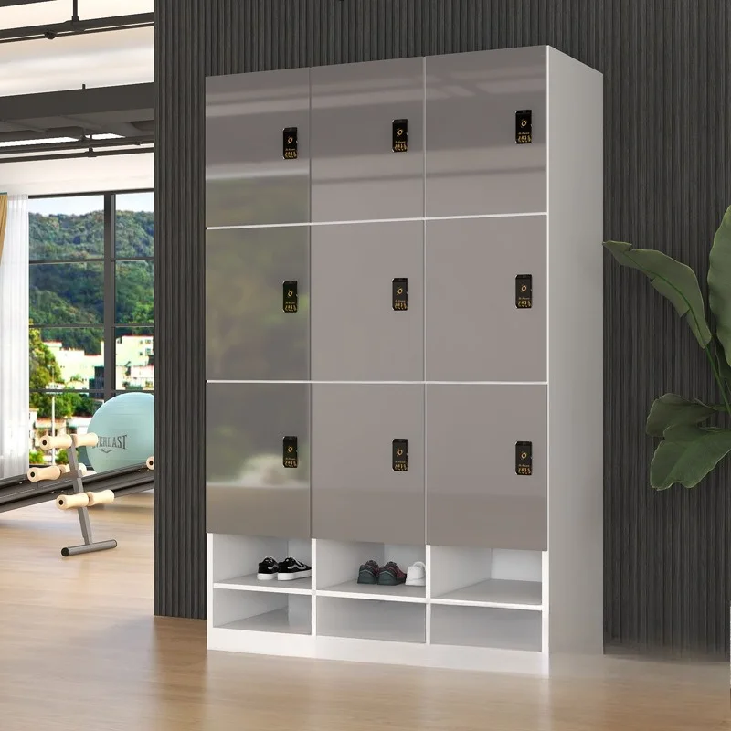 Highlight Gray Gym Yoga Studio Locker Bath Center Locker  Wooden Induction