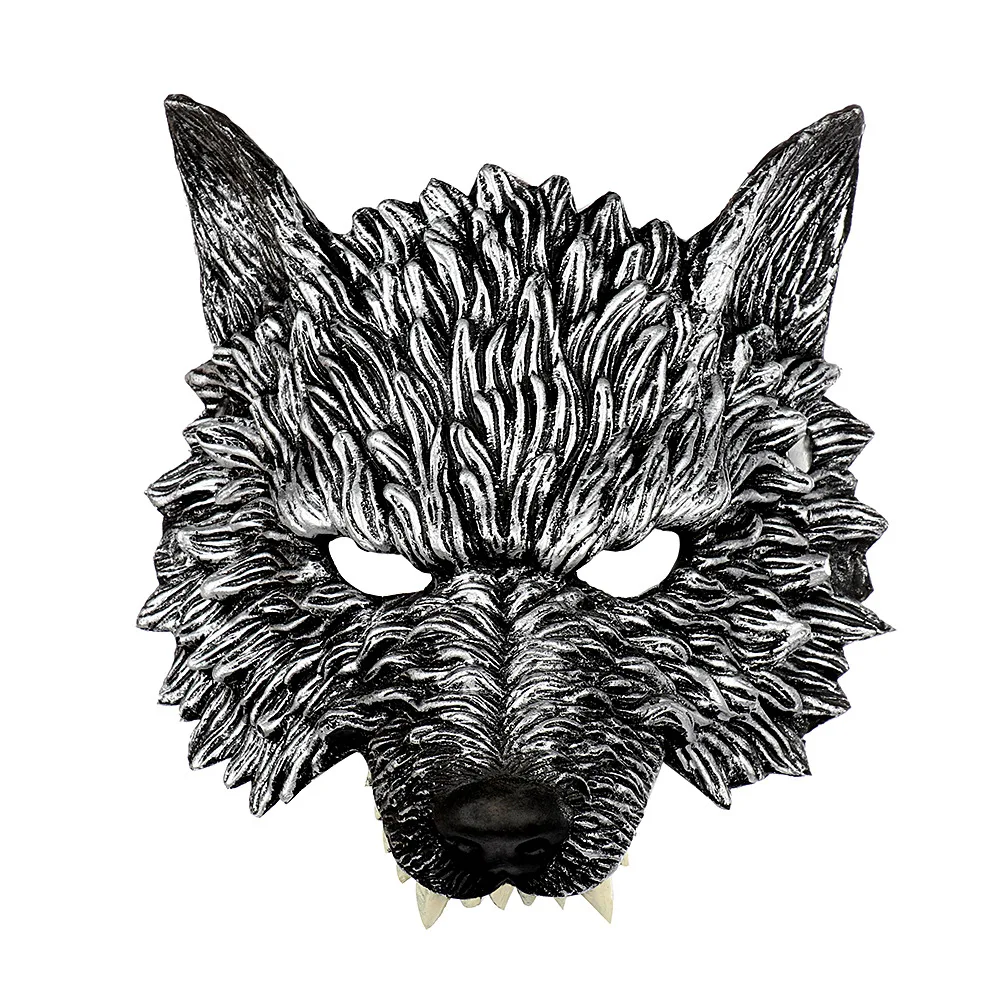 Masque de ixd'Halloween avec Tête de Loup, Accessoire en Mousse PU, 3D, Réaliste, Costume de ix