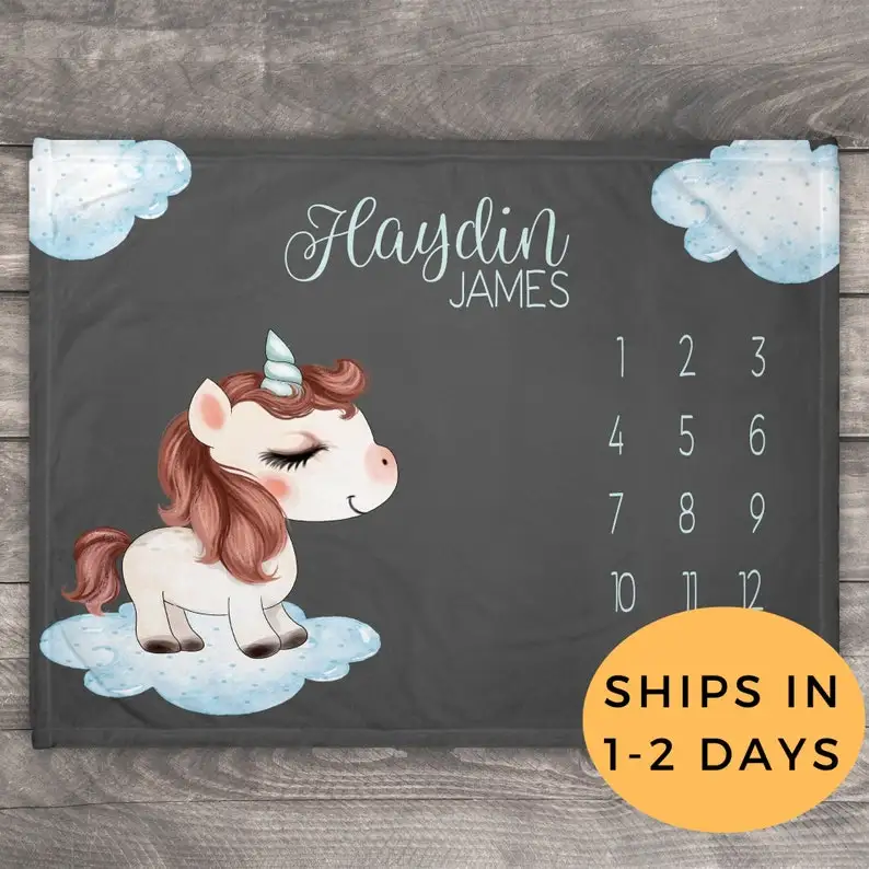 

Unicorn Milestone Blanket, Unicorn Baby Shower, Unicorn Accessories, Unicorn Gifts For Girls, Monthly Blanket Girl, Photo Blanke