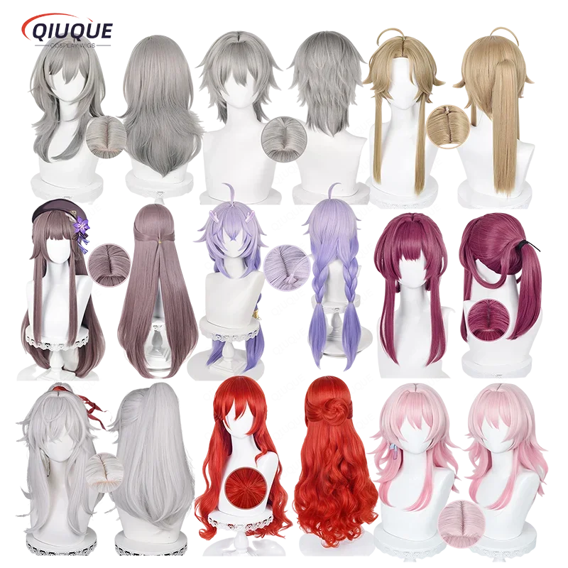 Game Honkai Star Rail Cosplay Wig Trailblazer Yanqing Jing Yuan Bailu March 7th Kafka Herta Himeko Bronya Fu Xuan Wigs +  FY8504