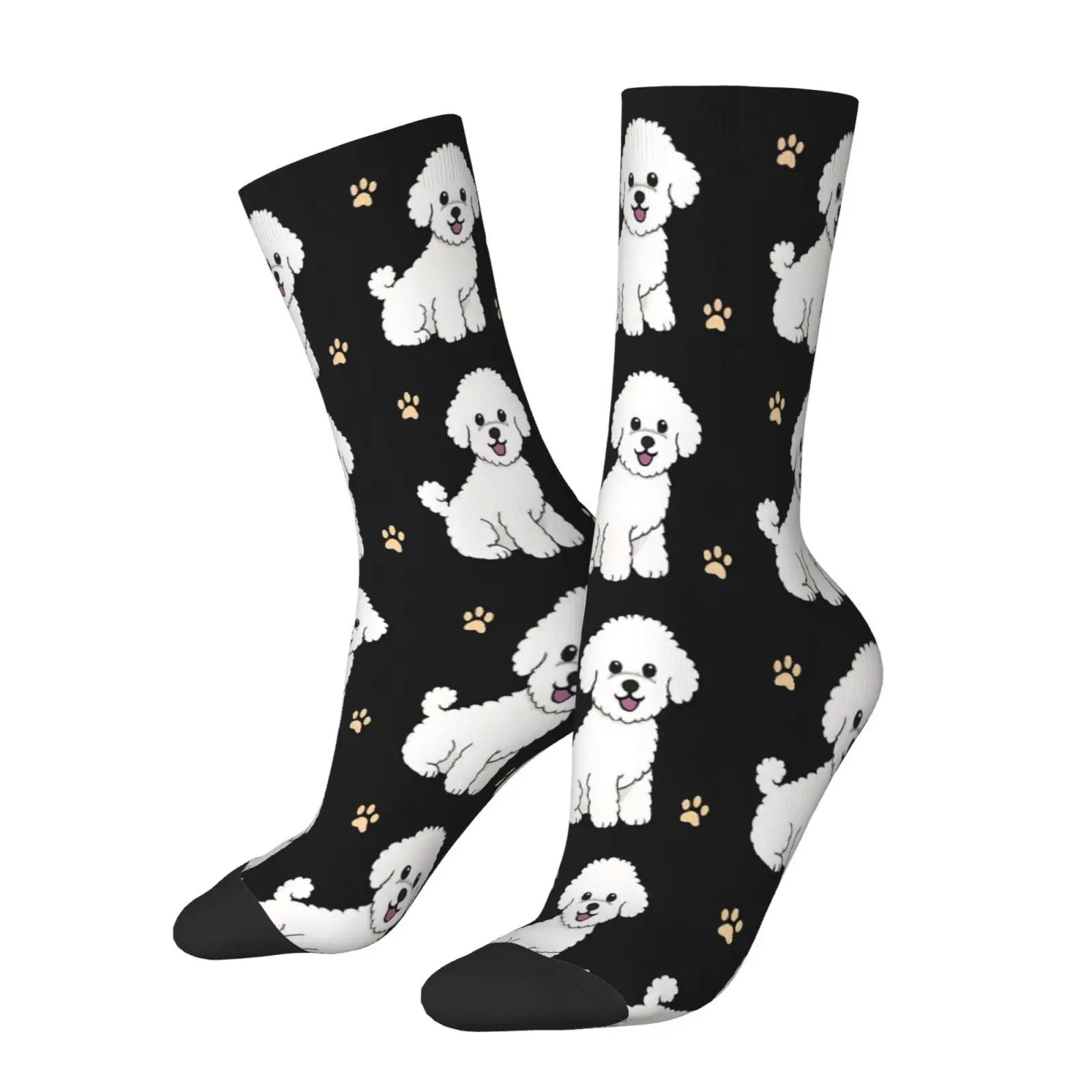 Unisex Outdoor Socks with Dog Print Mid-Calf Socks, Machine Washable Comfortable and Breathable,Fashionable for Outdoor Sports