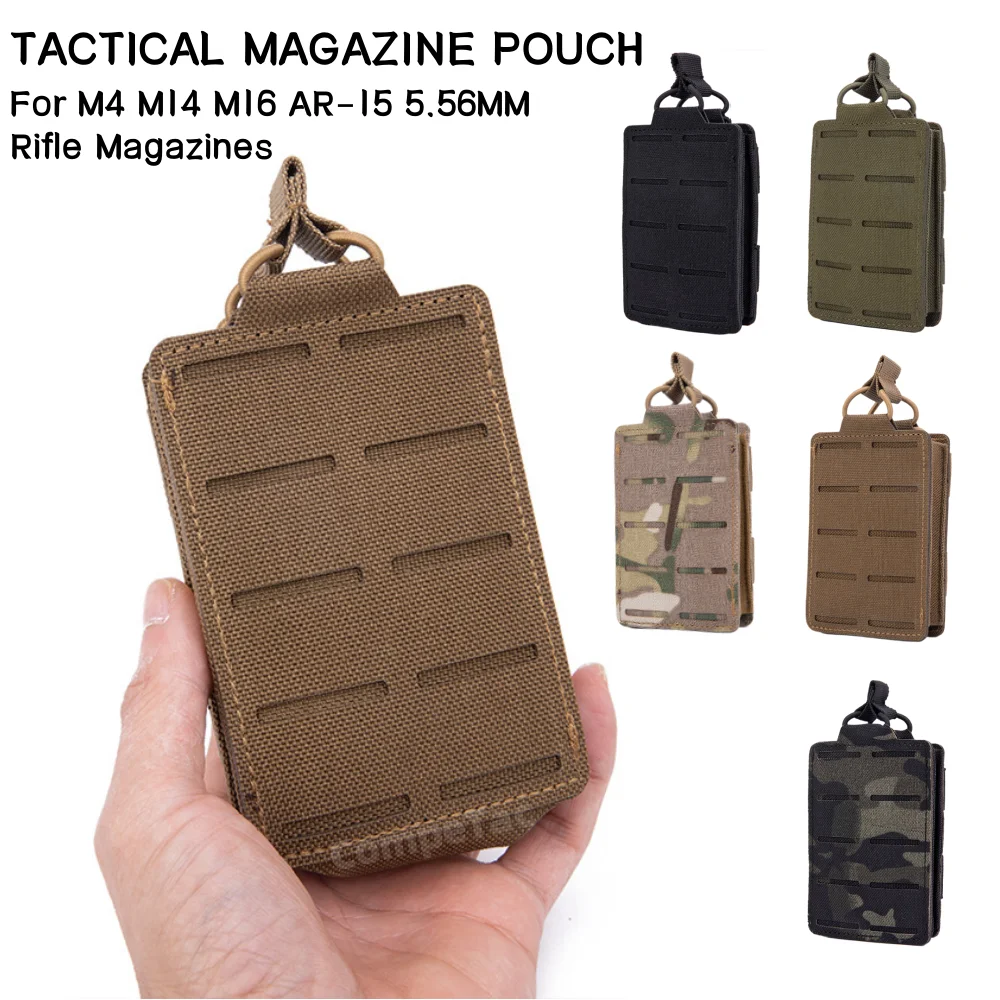 

Уличная Сумка MOLLE 5,56 с одной магнитной сумкой для M4 M16, держатель для журналов с открытым верхом, многофункциональная сумка для аксессуаров