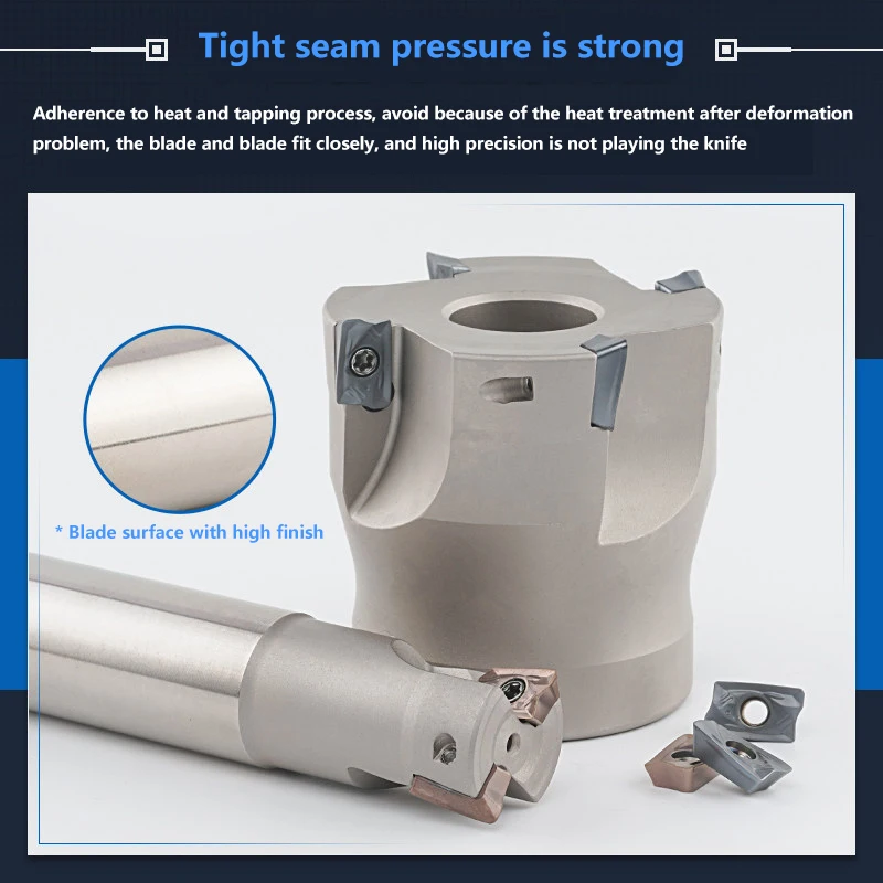 Right-angle plus hardened precision milling cutter bar R390 precision frame smooth bottom step R390-11T308 17R0.8