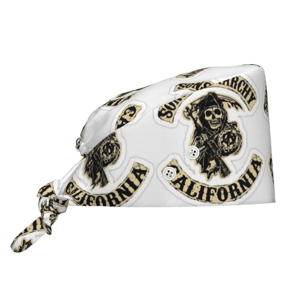 Sons Of Anarchy Samcro Whiskey Scrub Hat Doctor Working Surgical Cap Men Women Adjustable Nursing Caps for Dentist