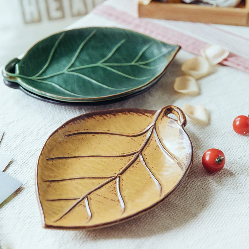 

Direct Flame Ceramic BBQ Platter Multi-Functional All-Weather Sushi Dish Fruit Tray Japanese Style Plain Color Glazed Underware
