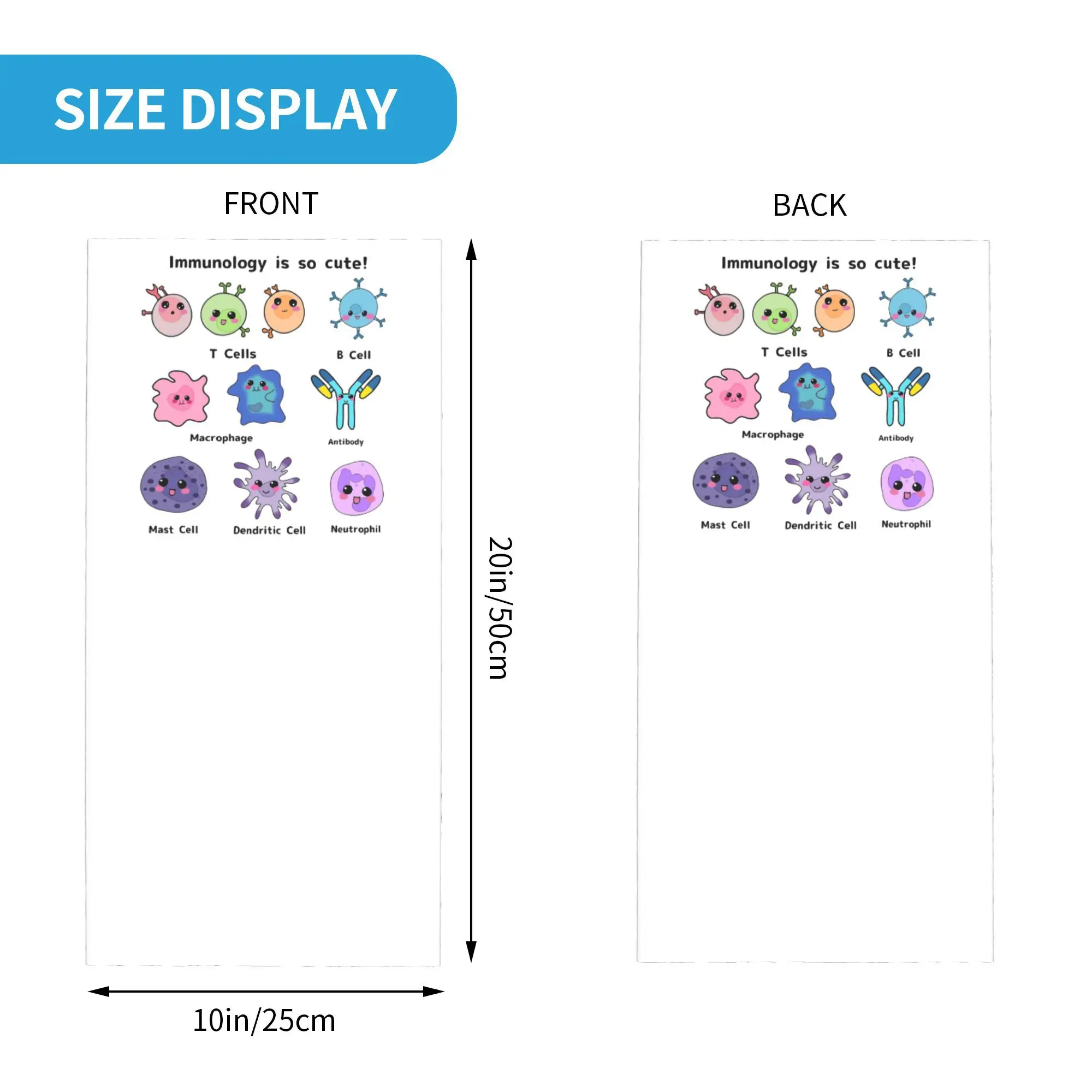 Immunologie is zo schattig Versie 2-bandana-nekhoes Gedrukte magische sjaal Multifunctioneel hoofdband Rijden voor heren Dames Volwassen Winter