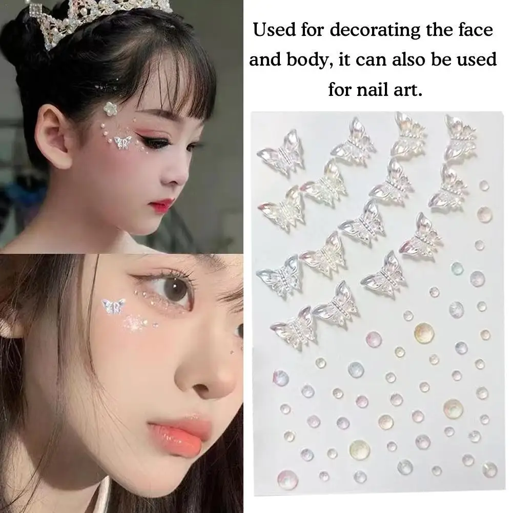 New Rhinestones for Face Festival Makeup Crystals Stickers for Kids Diamond Gems Jewelry Stickers Adhesive Glitters for Face