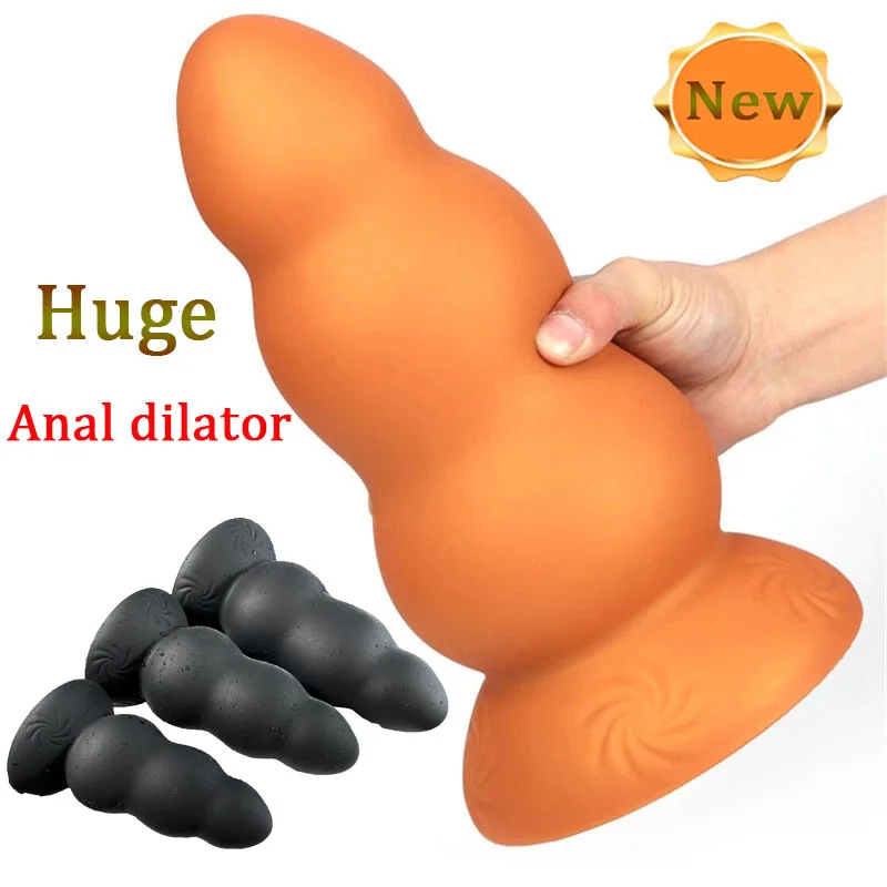 New huge anal plug super soft silicone dildo anal plug Anal beads Prostate massage big butt plug sex toys for men women