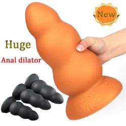 New huge anal plug super soft silicone dildo anal plug Anal beads Prostate massage big butt plug sex toys for men women