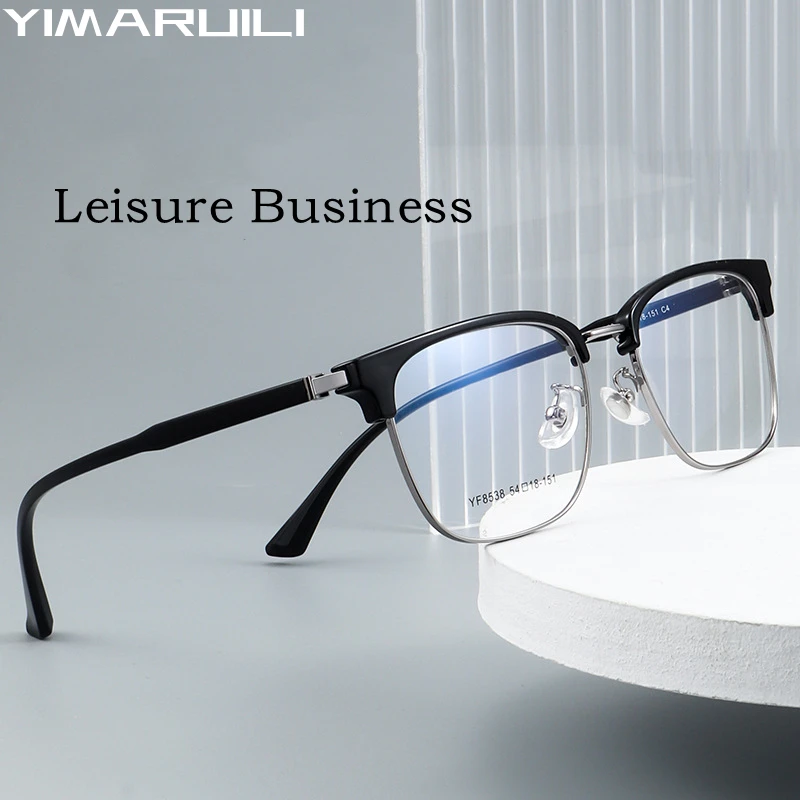 YIMARUILI Ultra-Light คุณภาพสูงสแควร์แว่นตา Retro Acetat ออพติคอลกรอบแว่นตาผู้ชาย8538YF