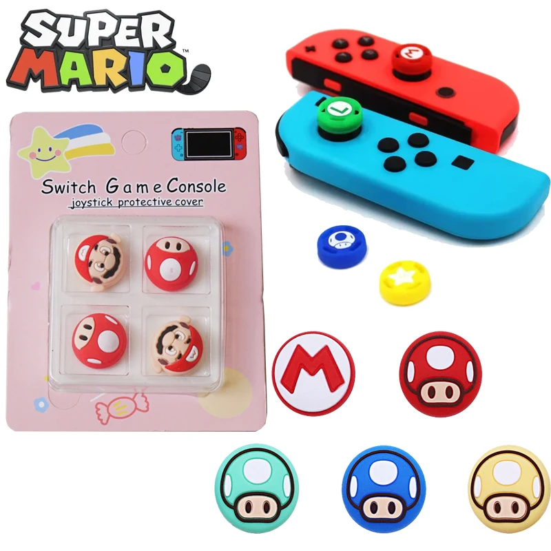 

Classic Game Super Mario Bros Silicone Analog Thumb Stick Handle Cover Switch NS Joystick Thumb Handle Protector Decorative Gift