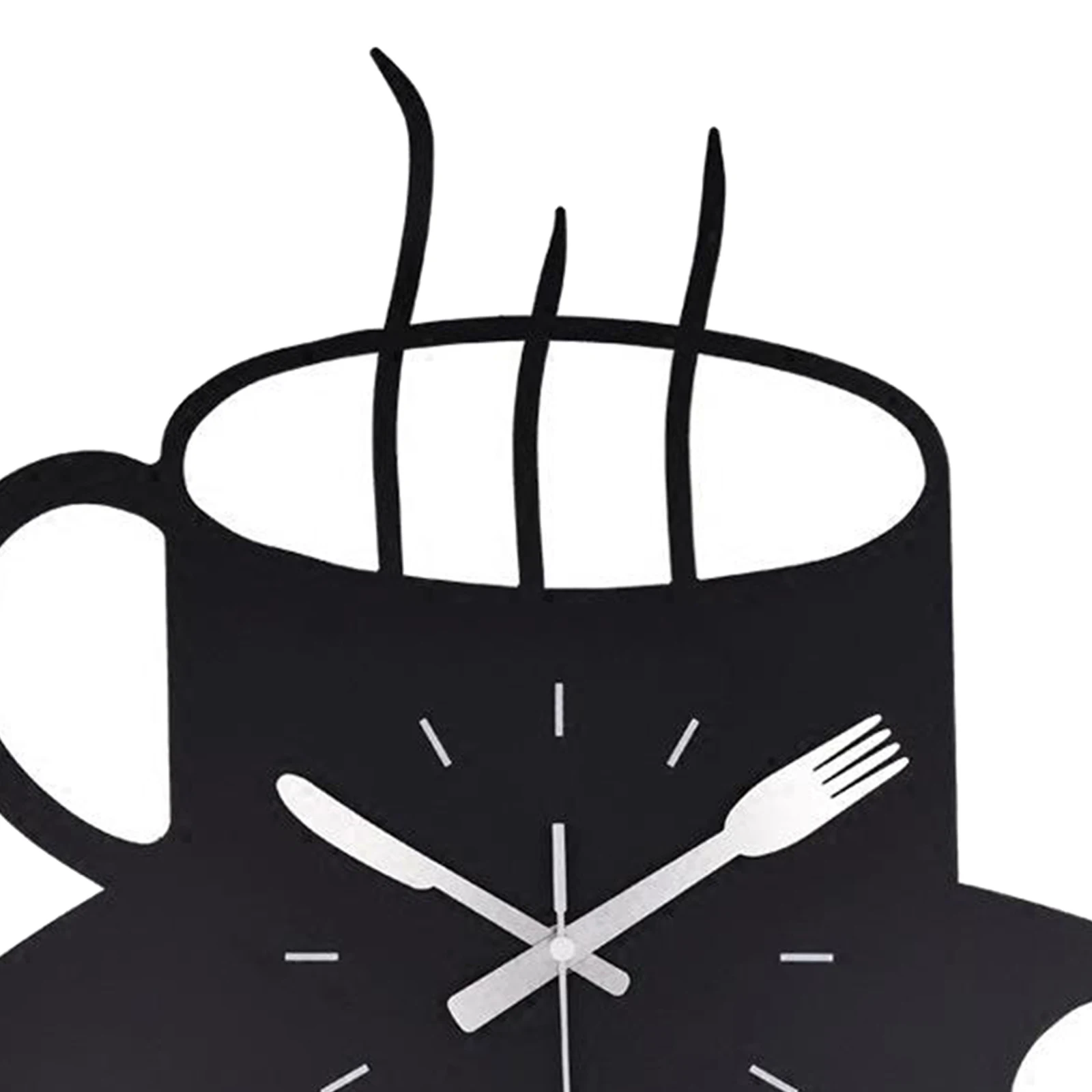 12 inch Round Coffee Decor Analog Wall Clock, Decorative Non-ticking Quartz Clocks Watch