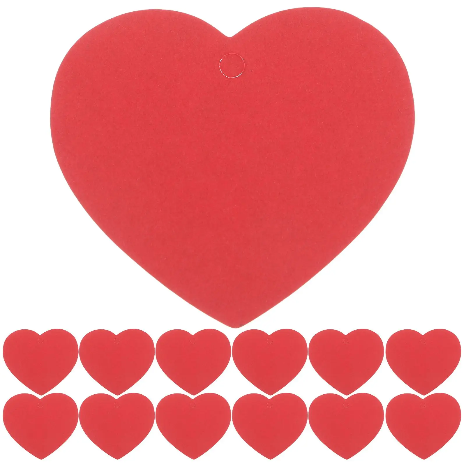 

100 Pcs Gift Wrap Valentine Day Tags Heart Paper Board Decorate Happy Valentines Holiday Cutouts
