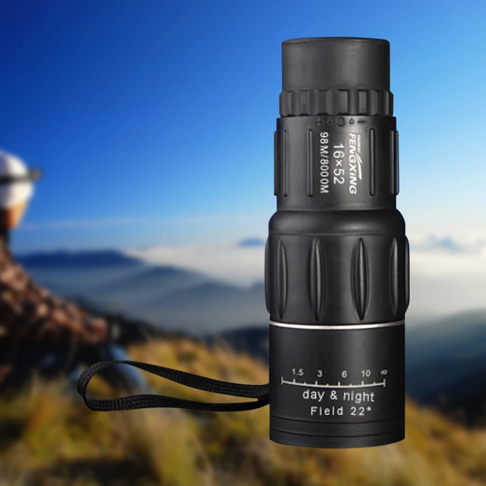 

16X52 Handheld Single Tube High-Definition Large Aperture Optical Telescope Bird Watching Mirror 66M/8000M Outdoor Telescope