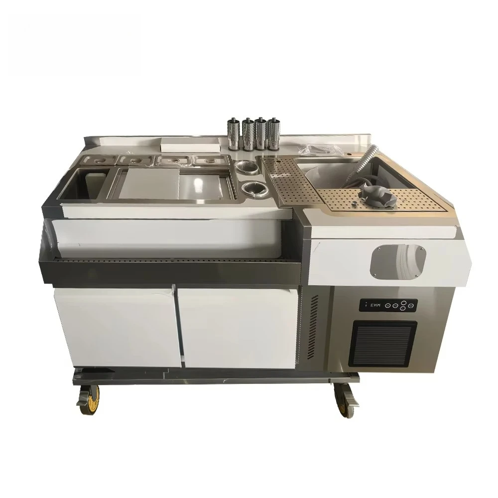 Certificated Stainless Steel Cocktail Station Bar Counter Industrial Set Cocktail Making Bar