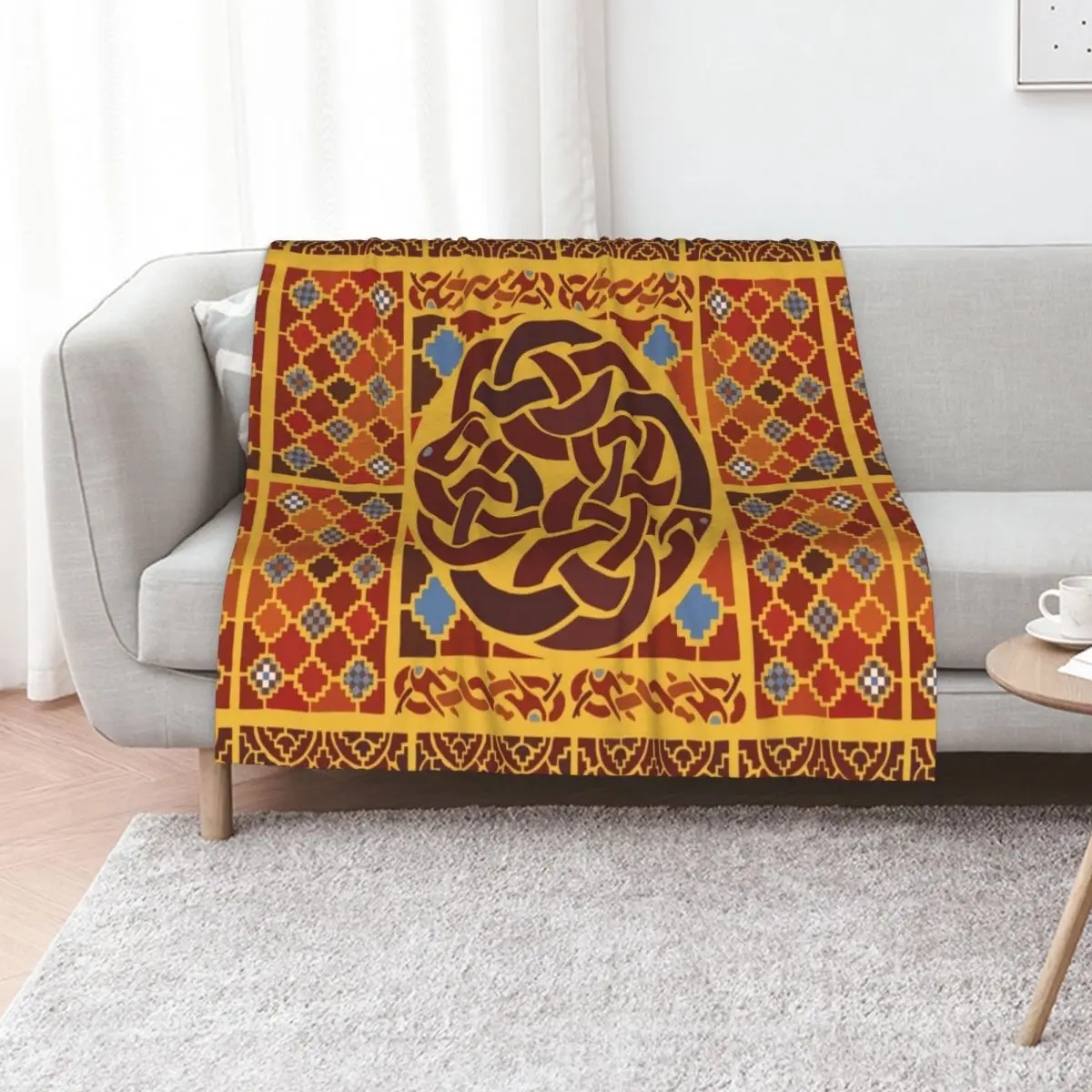 Imagining Sutton Hoo: R?dwald Throw Blanket Designers warm for winter Heavy Winter beds Sofa Tourist Blankets