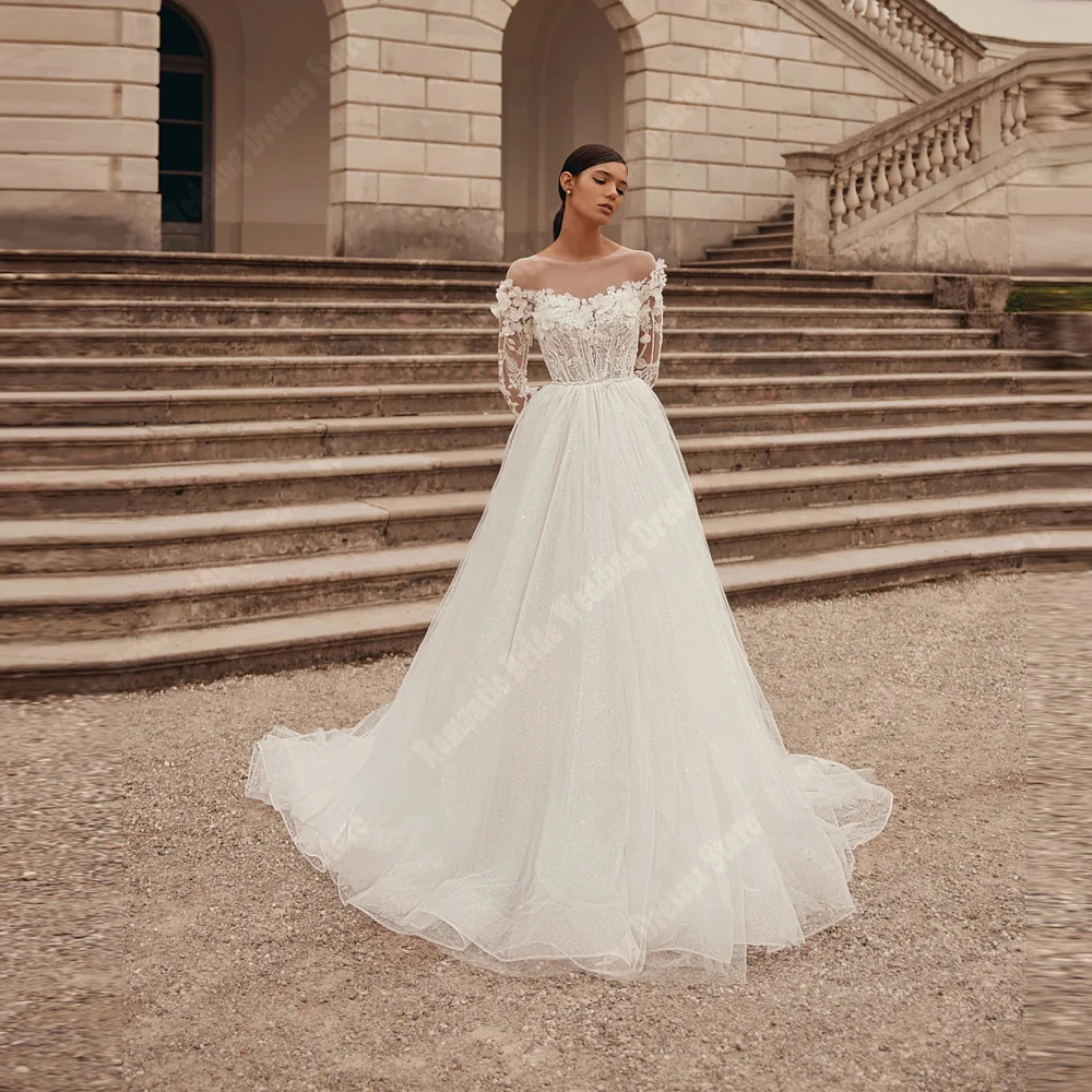 Querida colar feminino vestidos de casamento elegante sem mangas a linha vestidos de noiva princesa festa vestidos de novias 2025 personalizado