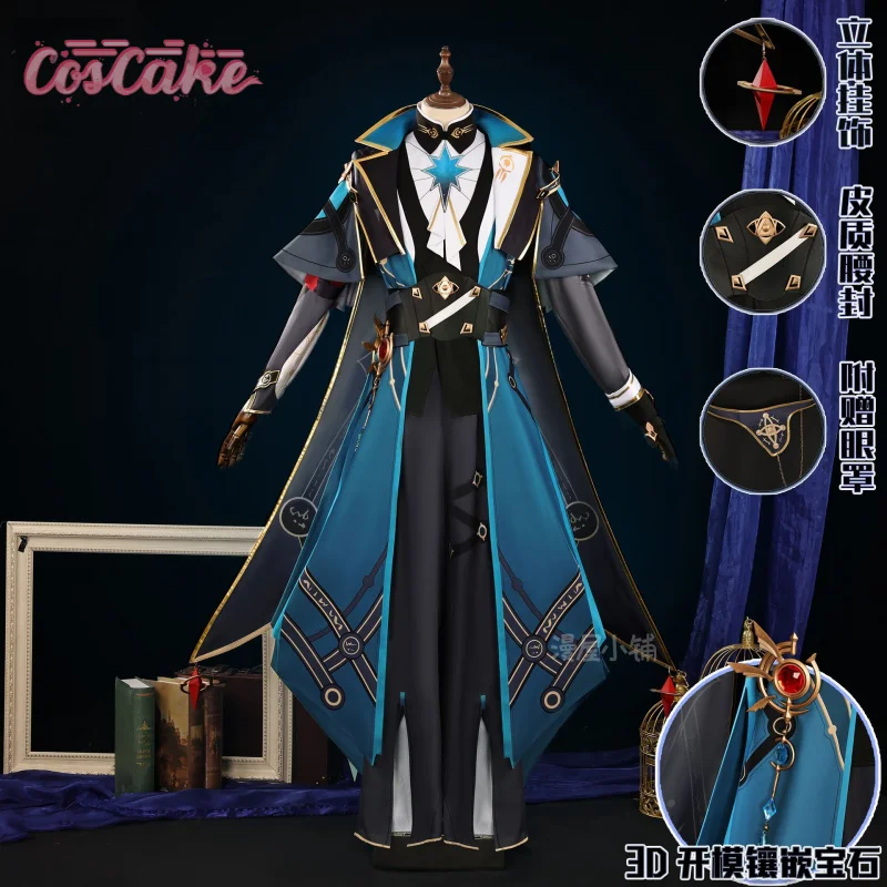 

Honkai Star Rail Anaxa Cosplay Costume Wig Uniform Cloak Earrings Anaxagoras Grove of Epiphany Amphoreus Halloween for Women Men
