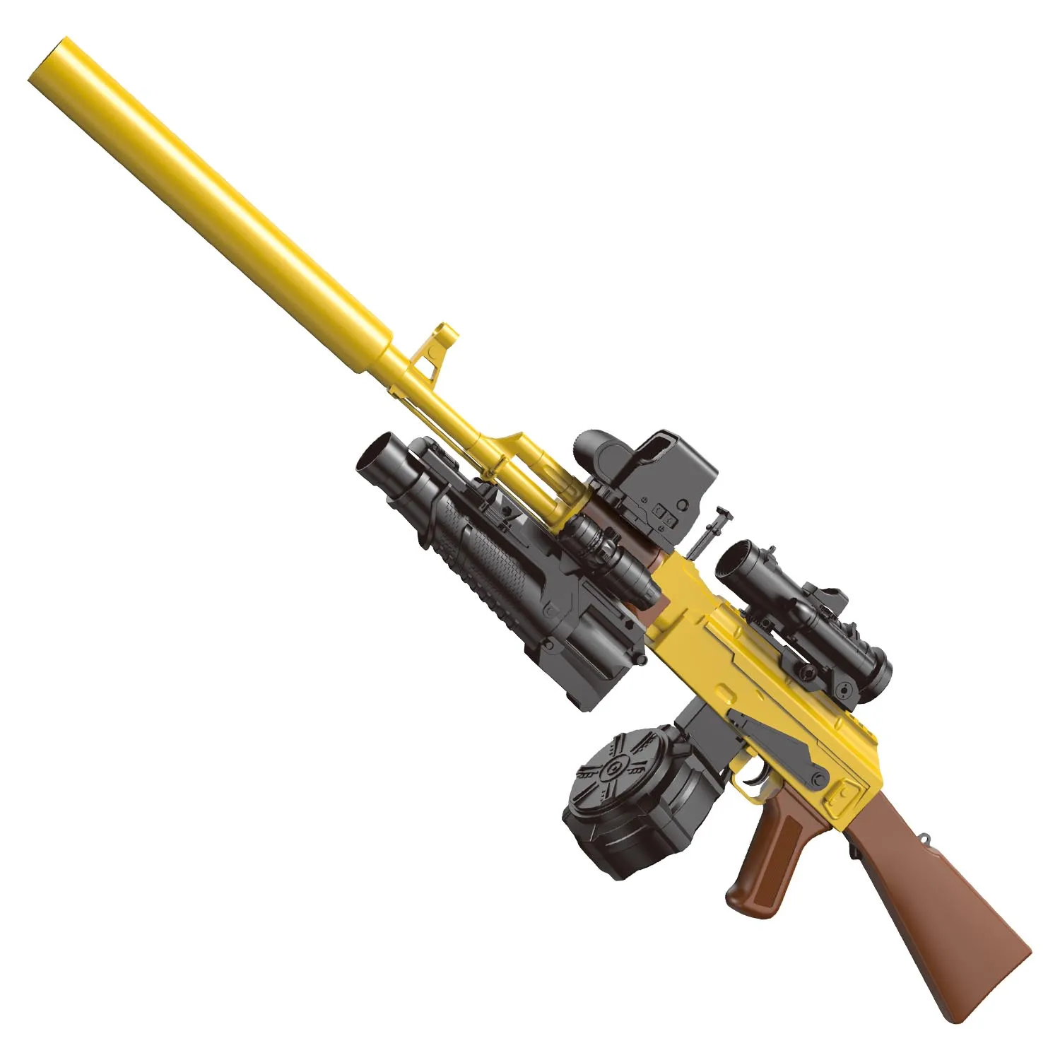 Blaster AK gel ball, pistola giocattolo elettrica, modalità manuali ed elettriche, adatto per giochi all'aperto (proiettili non inclusi)