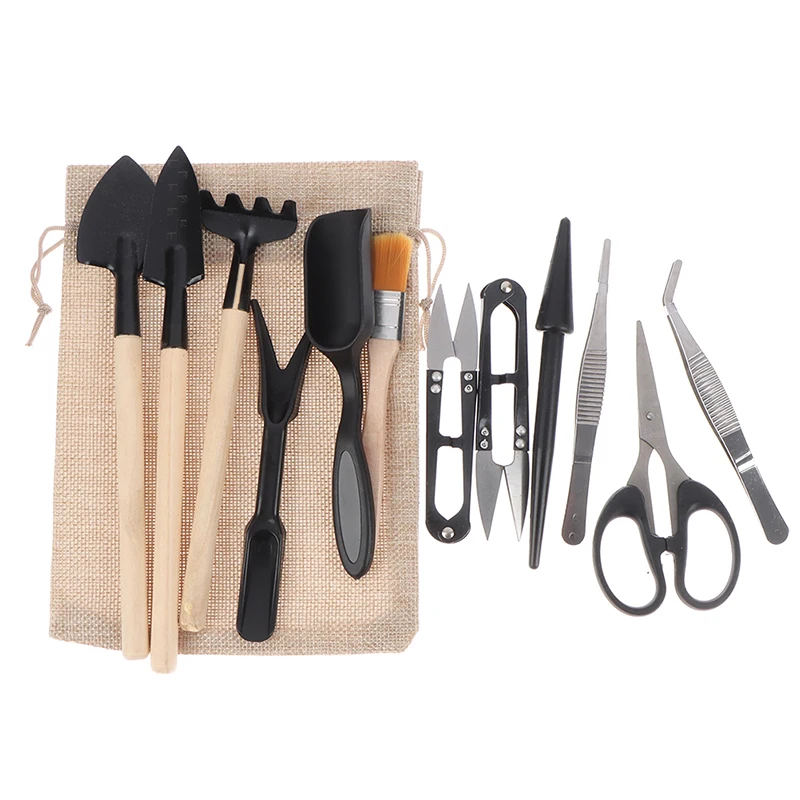 13Pcs Planting Tool Set Mini Garden Tool For Succulents Planting Hand Tools Digging Transplanted Miniature Bonsai Planting Tools