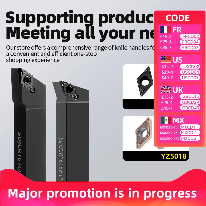 

DCMT07/11 YZ6030/YZ5018 Carbide Inserts - High-Performance CNC Blades for Steel Machining