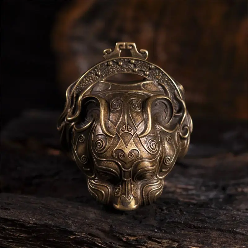 Seven-star gossip tiger head bell pendant necklace original handicraft pendant product lucky transfer