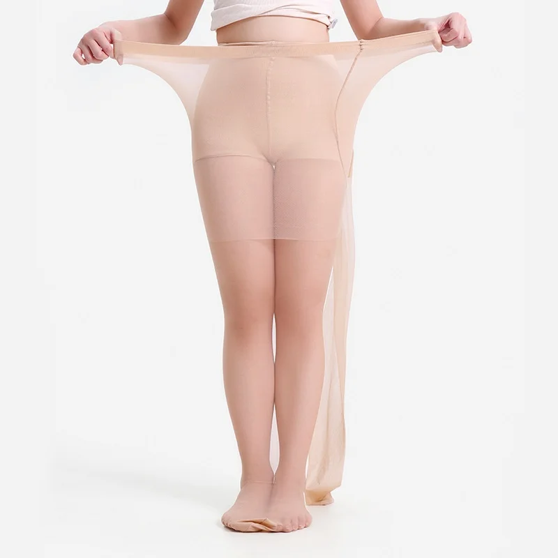 3XL Oversize Sheer Silky Tights Women Tear Resistant Naked Feeling Transparent Nude Hosiery Daily Wear High Elasticity Pantyhose