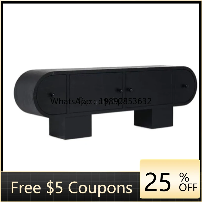 

W2 Medieval solid wood black entrance locker modern simple living room floor cabinet small apartment