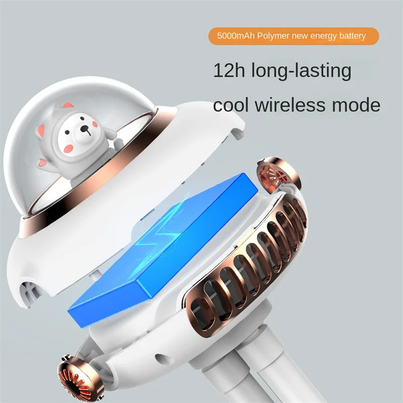 2022 Octopus Baby Stroller  Fan Portable Handheld USB Multifunctional Silicone Holder Fan Desktop Rechargeable Mini Cooling Fan