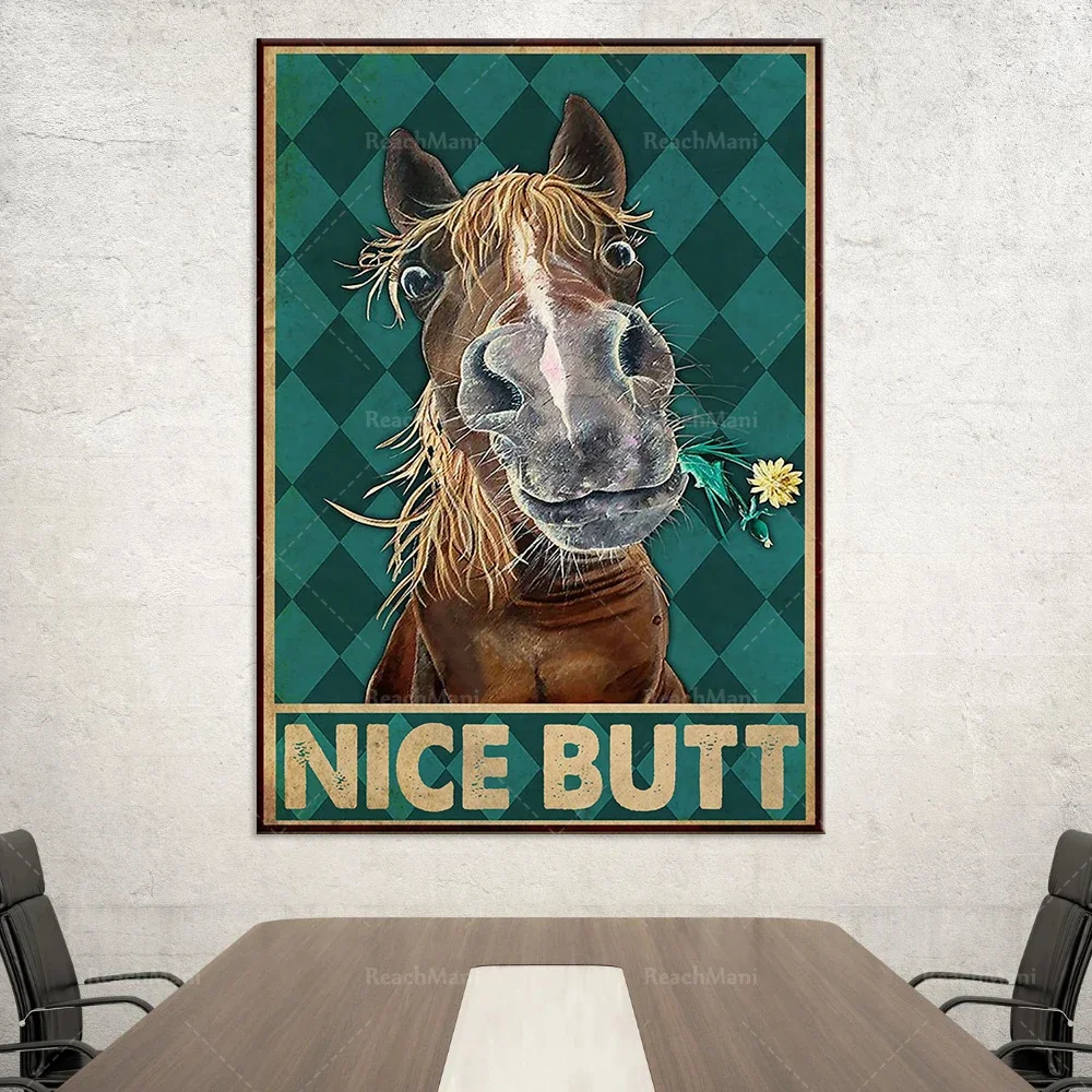 Horse lovers beautiful ass poster wall art printing home life decoration bathroom toilet poster