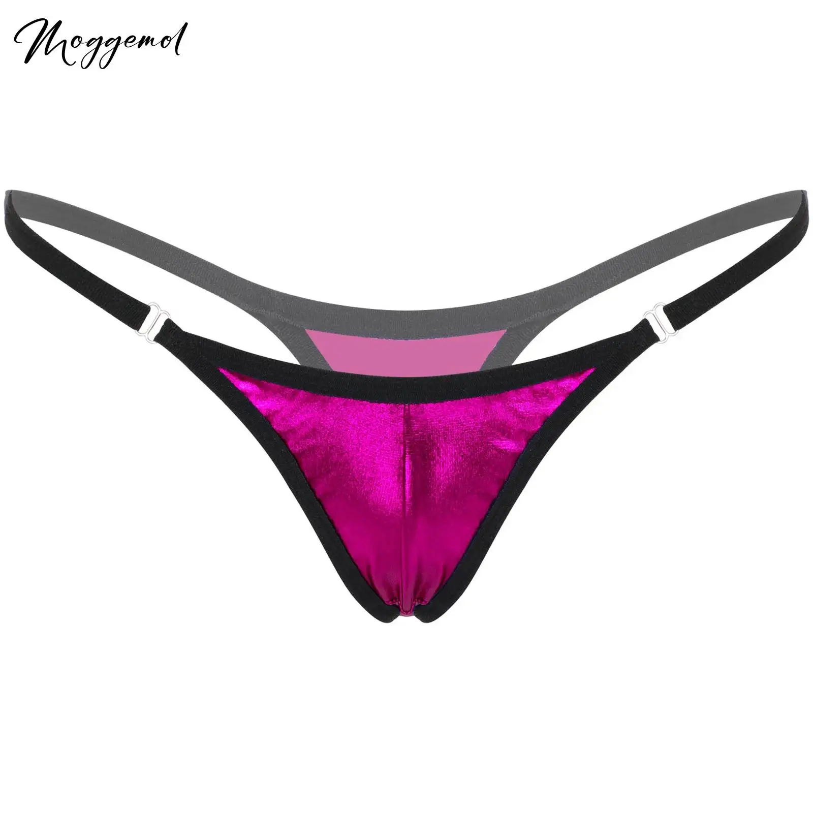 

Women Sexy Extreme Mini Micro Tanga Bikini Thong Shiny Metallic Low Rise G-string Underpants Swimwear Panty Beachwear Nightwear