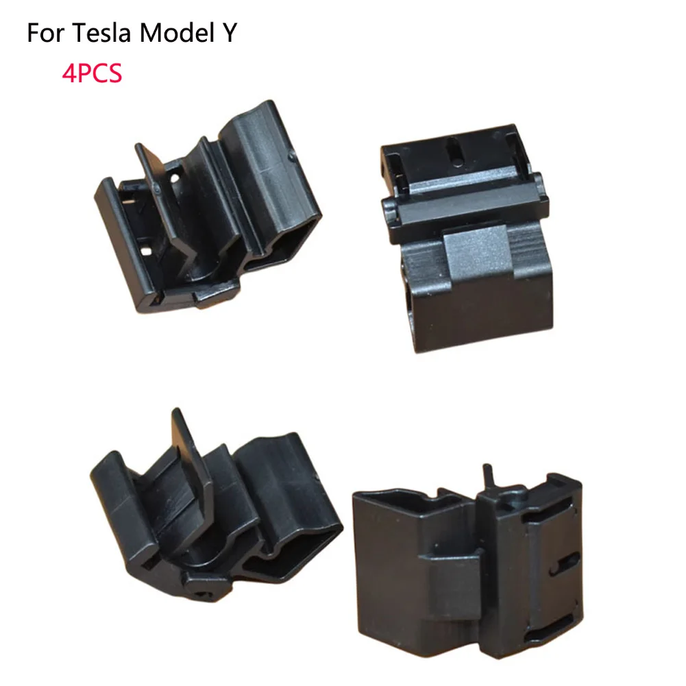 Caja de parachoques delantero para Tesla modelo Y 20-21, 4 piezas, hebilla, Clip de maletero de capó, 1472872-00-B, Clip de cierre automático,