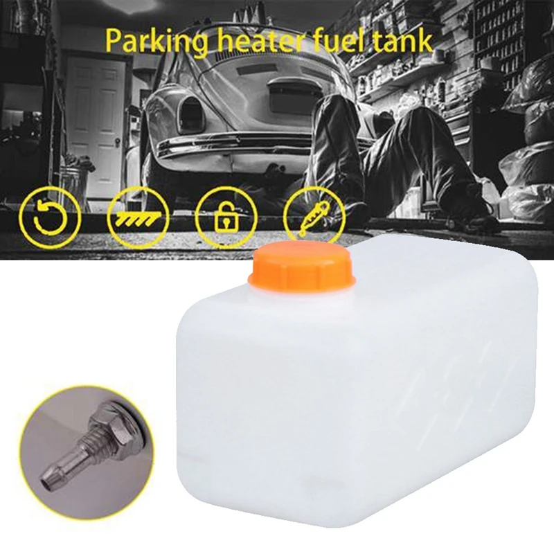 5L Air Parking Heater Fuel Tank Oil Storage With Oil Nozzle For Car Truck Caravan Fuel Oil Tank Parts White+Yellow