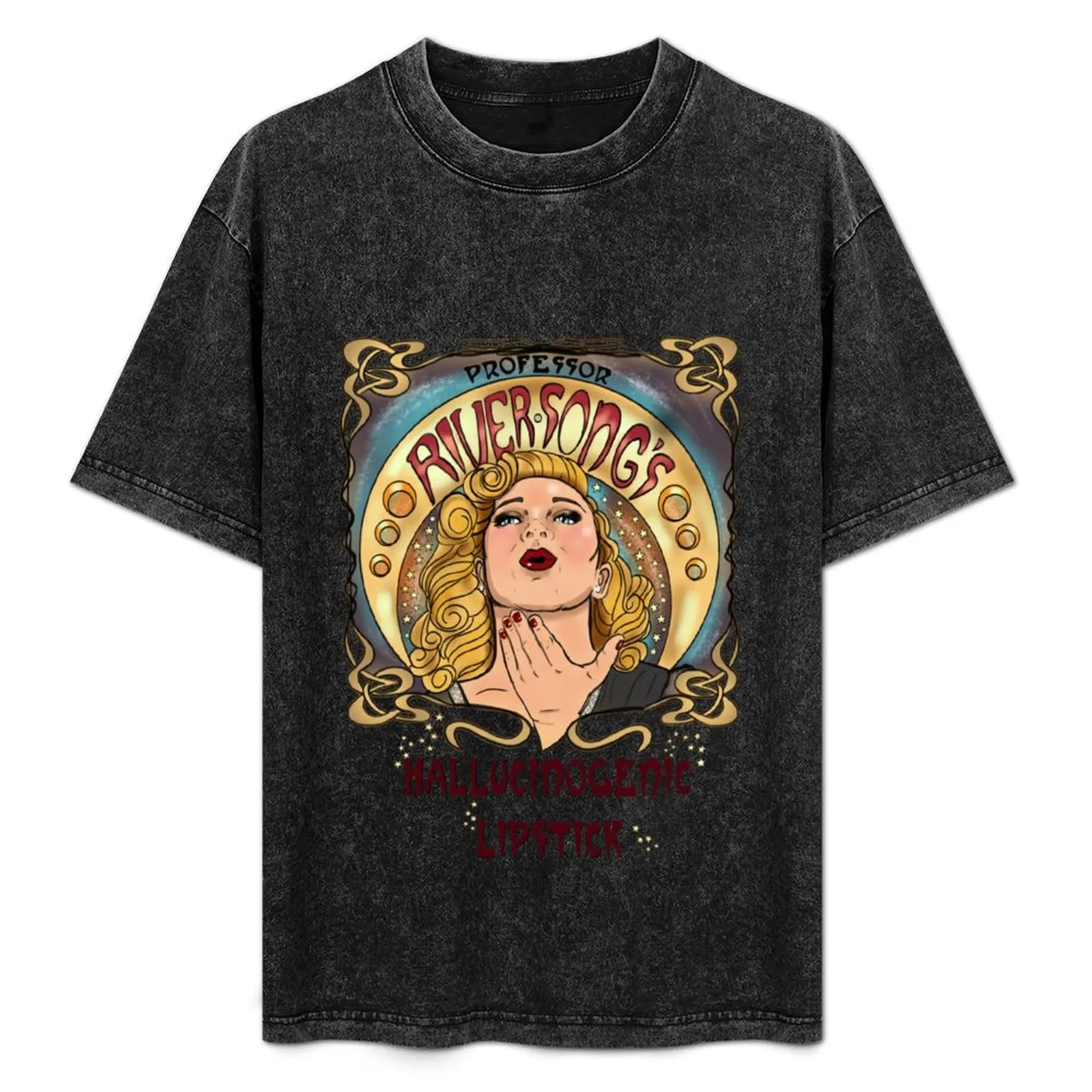Camiseta de manga corta informal de moda con estampado de Professor River Song's Hallucinogenic Lipstick 3.0