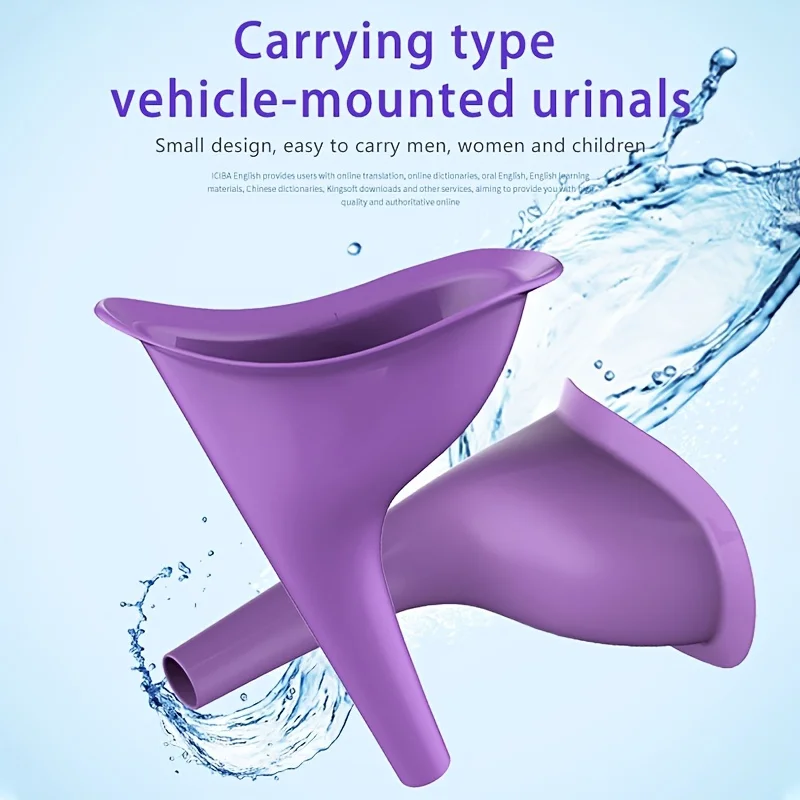 Portable Women Standing Urinal Reusable Car Urinal Emergency Toilet Outdoor Travel Camping Soft Silicone Pee Funnel for Women