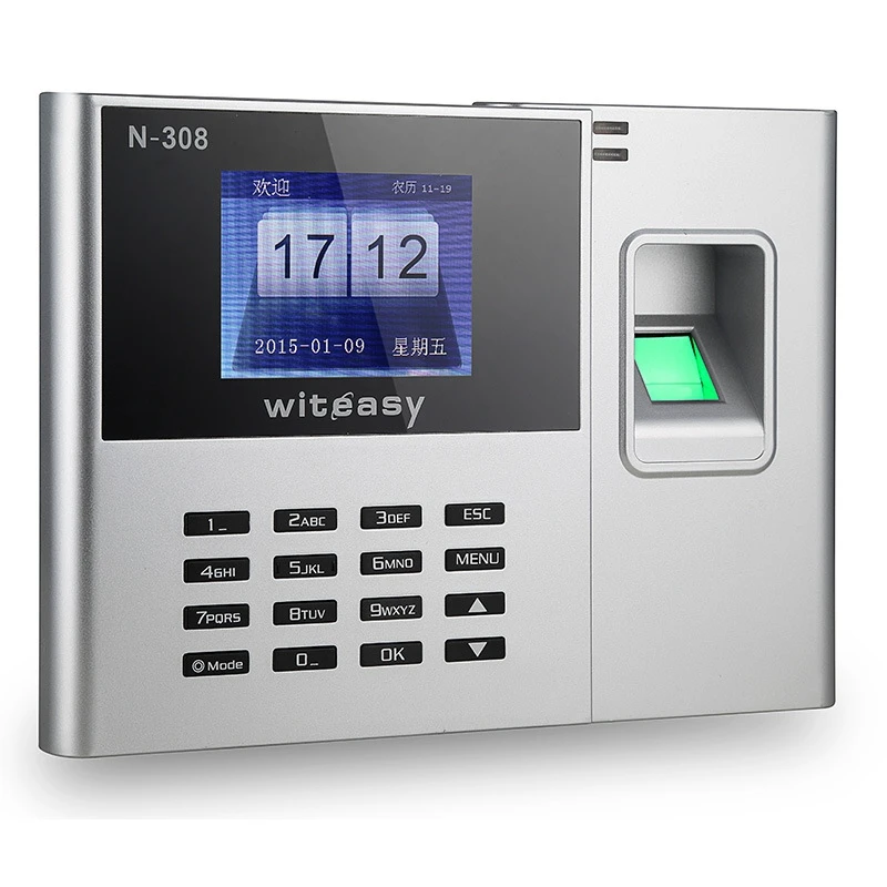 Time System Fingerprint Time And Attendance Machine System Wifi 2000Mah Battery Durable US Plug
