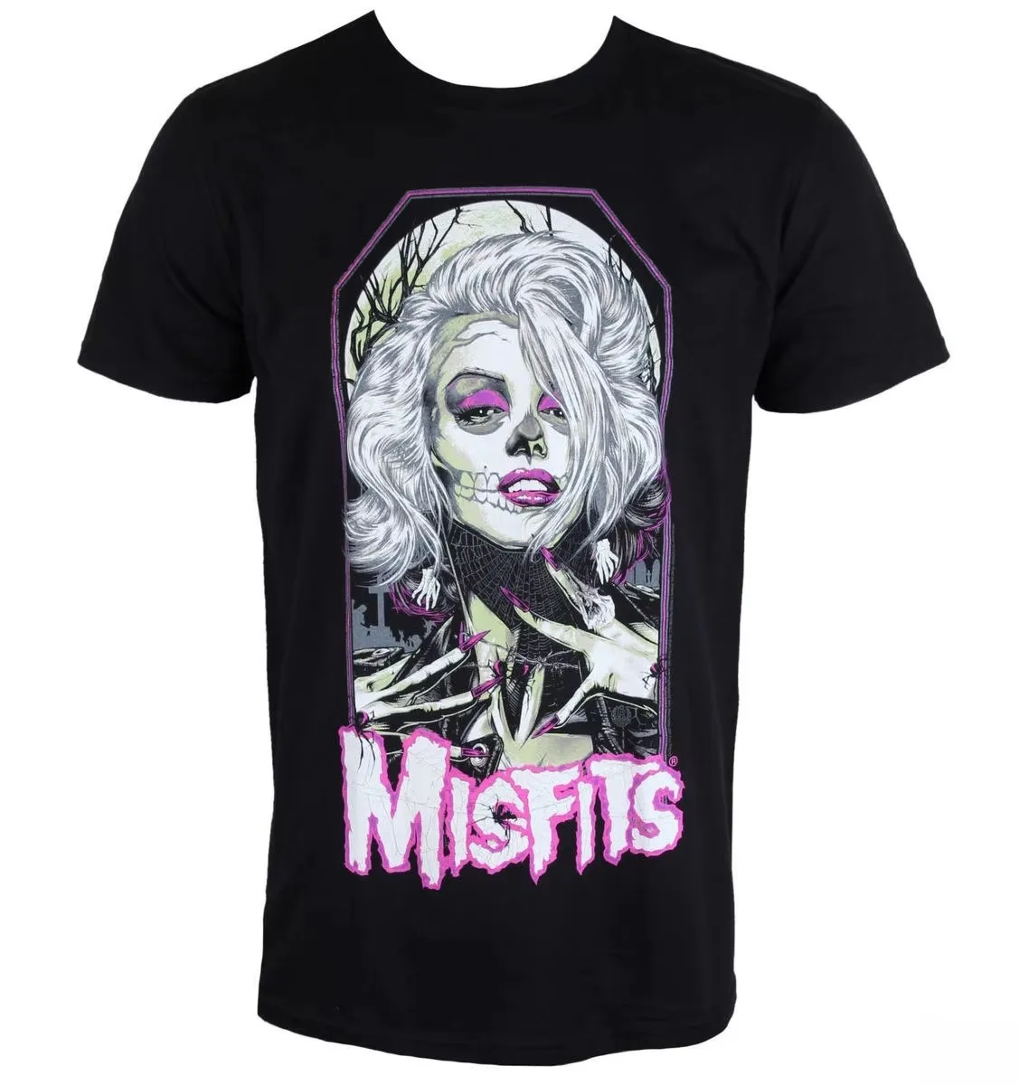 Die My Darling Double Sided Misfits Horror-Punk-Rock-Band Grafik-T-Shirt aus Baumwolle für Herren und Damen, Streetwear-T-Shirt – Detail 4