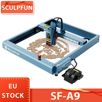 SCULPFUN SF-A9 40W Laser Engraver Cutter, Auto Air Assist, 36000mm/min Engraving Speed, USB/BT/WiFi , 400x400mm Engraver Area
