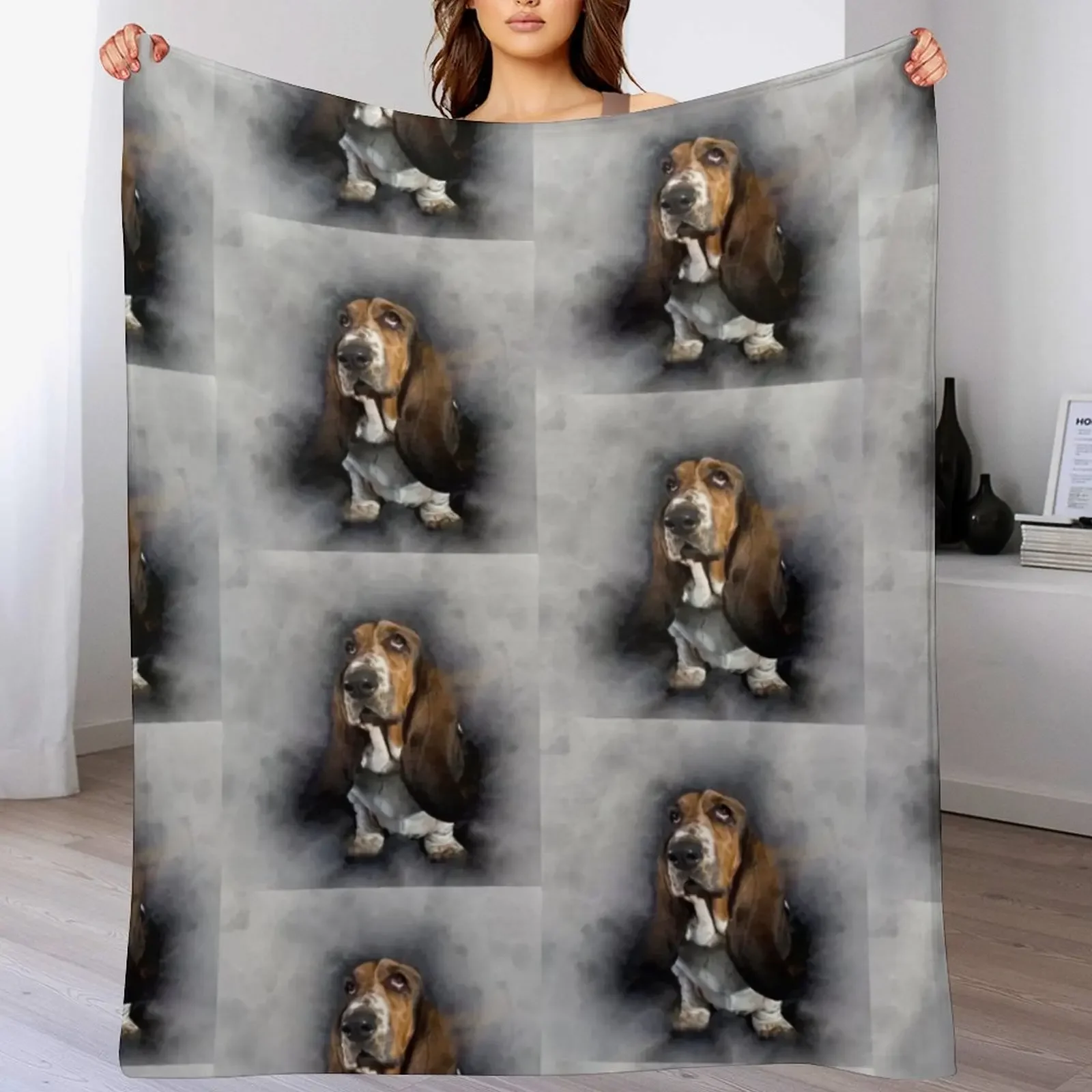

Basset Throw Blanket Soft Beds Beautifuls anime Blankets