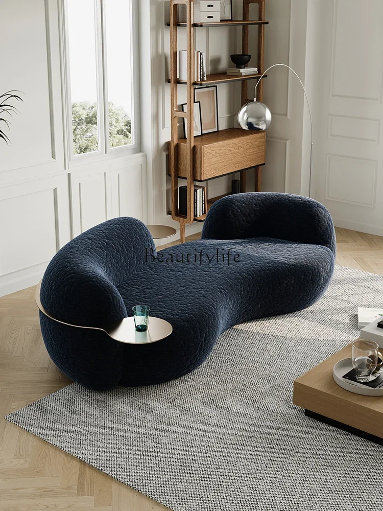 Cream Style Fabric Clothing Store Arc Cashew Sofa