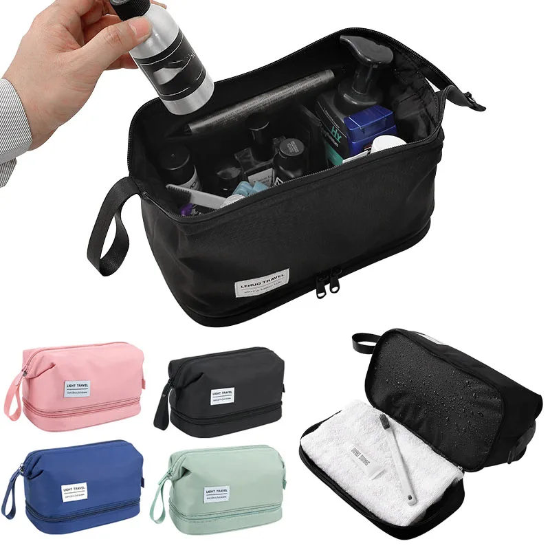 New Men Business Portable Storage Wash Bag Toiletry Organizer Women Travel Cosmetic Bag Waterproof Multifunction Makeup Case