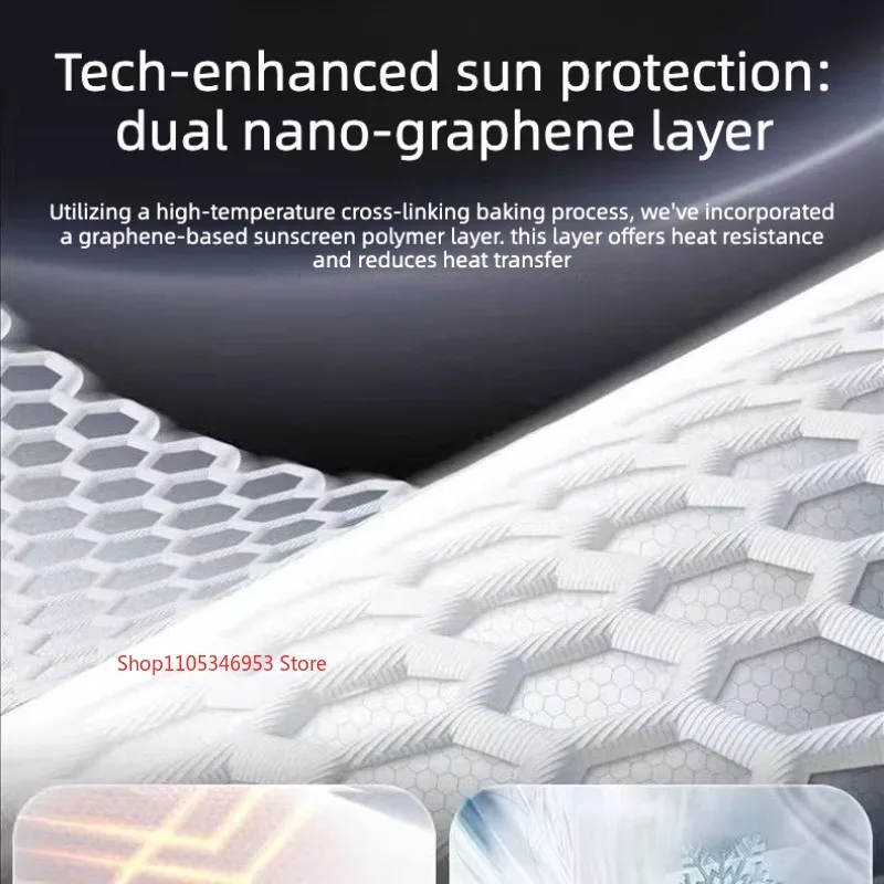 For Avatr 12 2023-2026 Ice Crystal Graphene Car Side Window Sunshade UV Block Heat Insulation Privacy Sun Visor Auto Accessories
