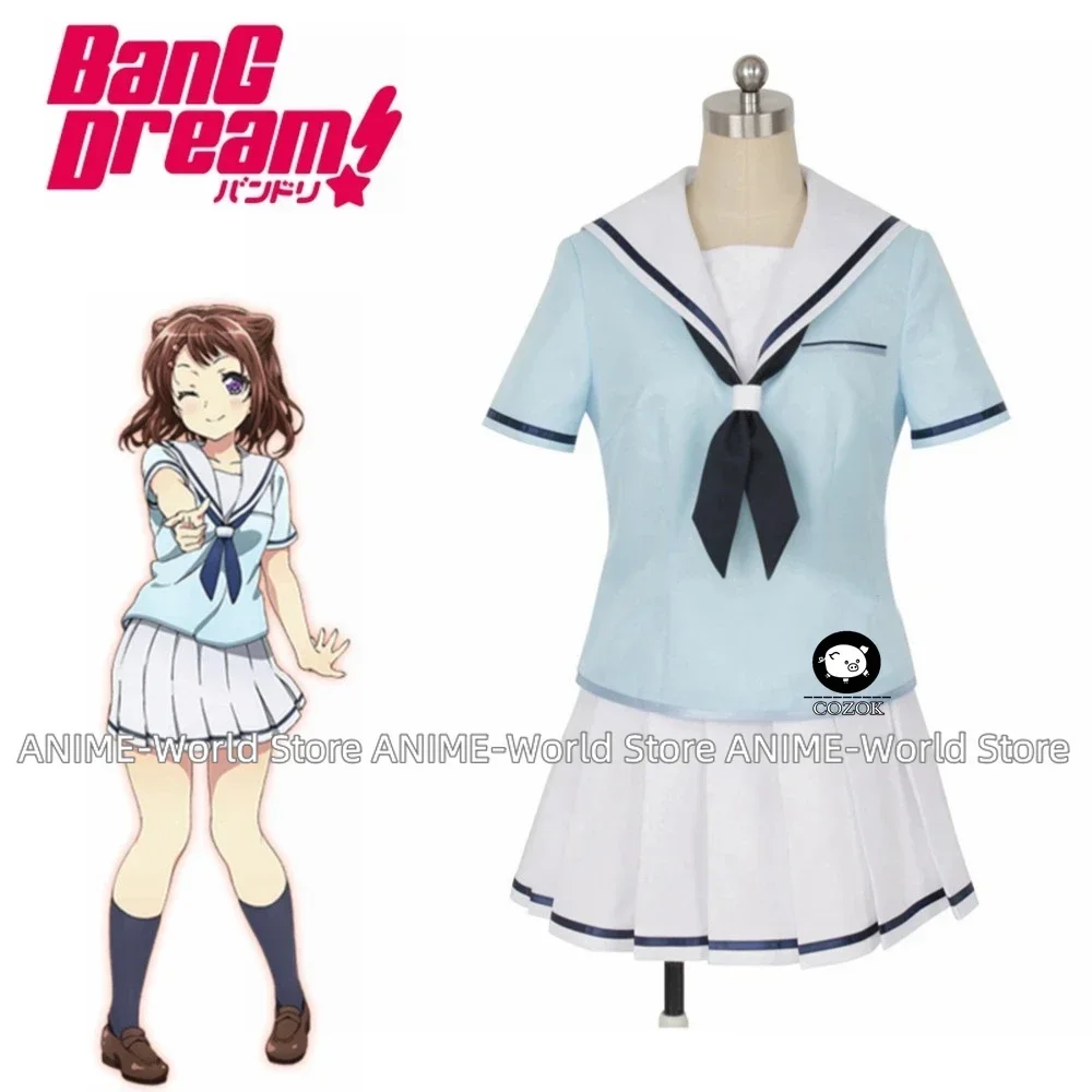 

《Custom Size》Anime BanG Dream! Kasumi Toyama Cosplay Costume Girls Cute Sailor Suit Halloween Carnival Uniform Full Sets