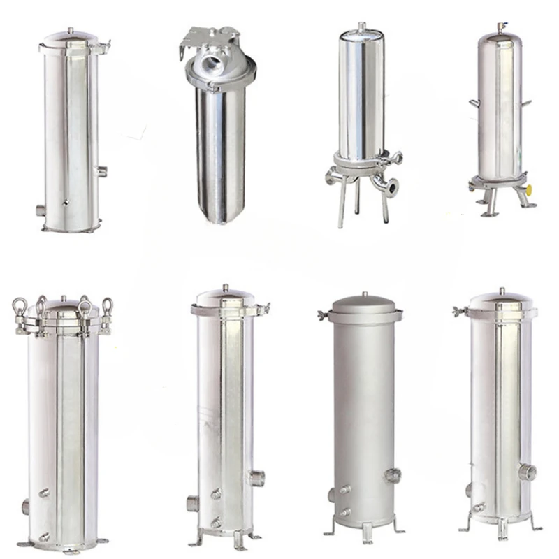 Sanitary SS Stainless Steel 304 10 20 30 40 inch Liquid Multi Bag Water Cartridge Filter Housings