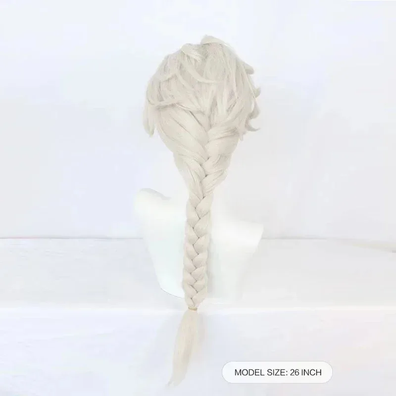 Peluca de princesa Elsa para Cosplay, peluca rizada larga blanca cremosa, Frozen Anime Coser, peluca sintética de alta calidad para fiesta de Halloween