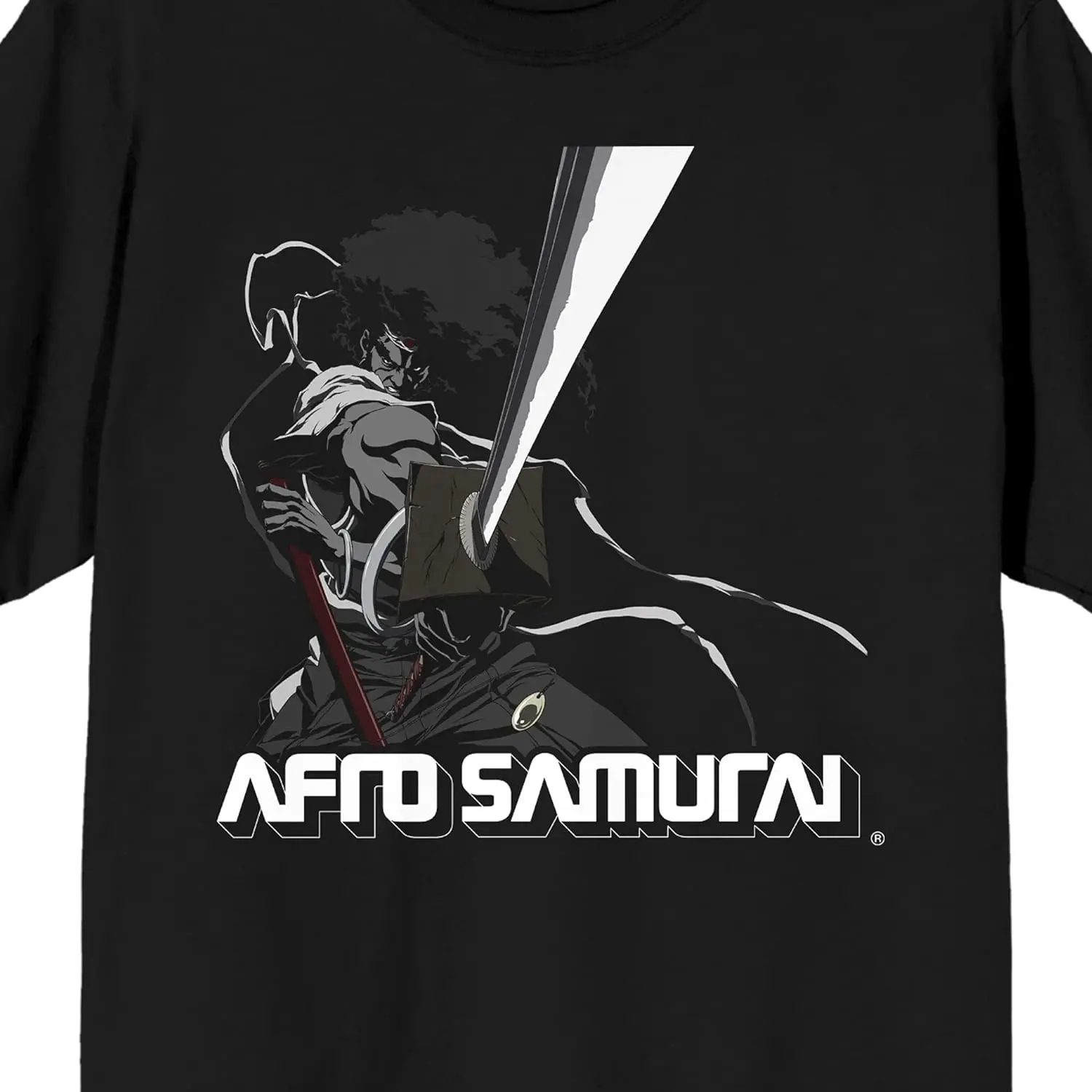 Afro Samurai Rokutaro Logo Men's Black T-Shirt